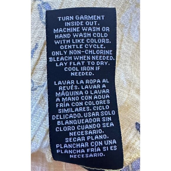 Zac & Rachel Yellow Floral Square Neck Long Sleeve Ruffle 1X Blouse Flowy Boho - Picture 10 of 10